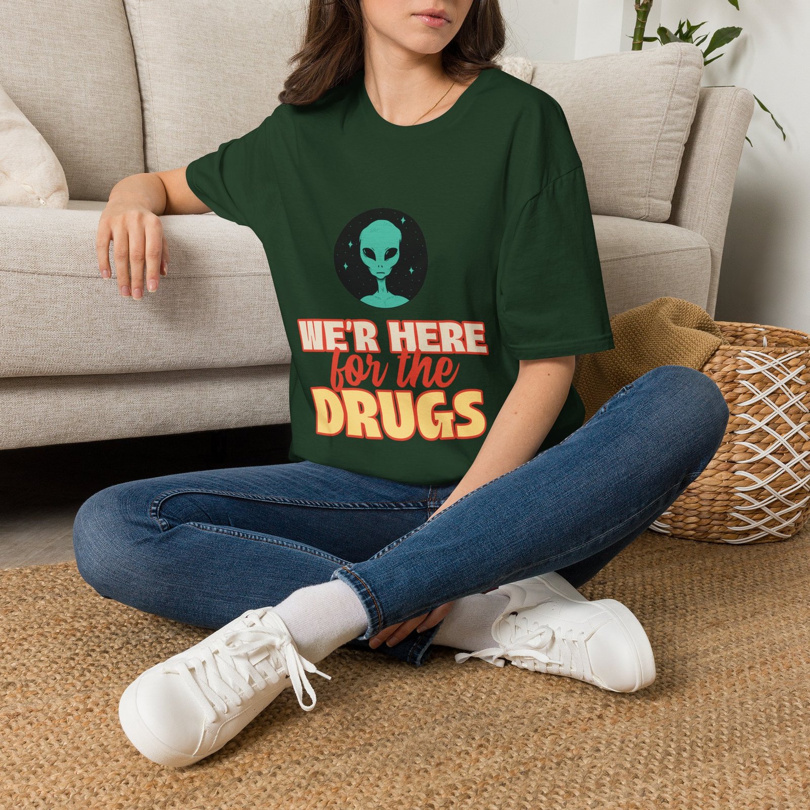 BODâ„¢ We Are Here For The D***S Unisex Softstyle T-Shirt - Image 46