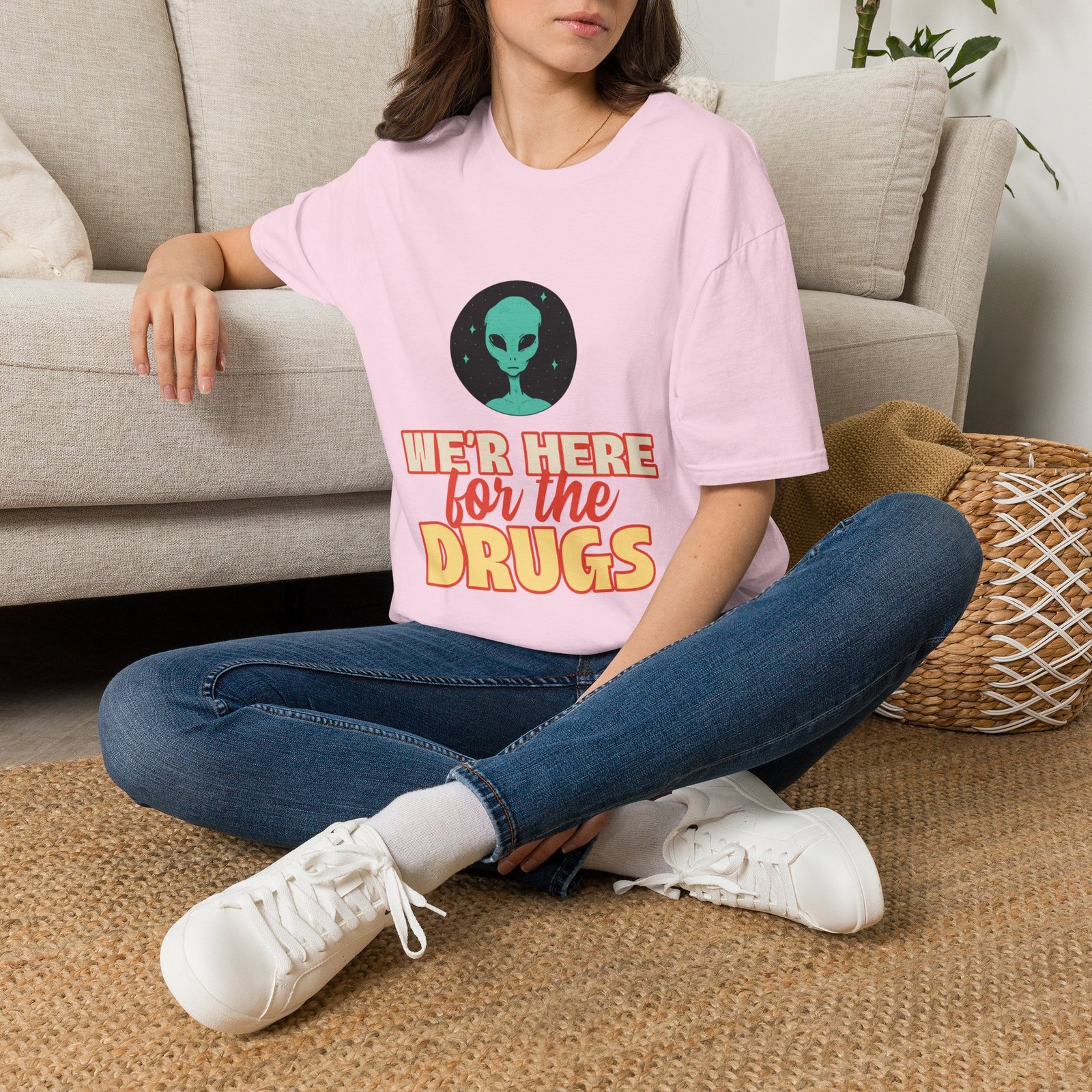 BODâ„¢ We Are Here For The D***S Unisex Softstyle T-Shirt - Image 54