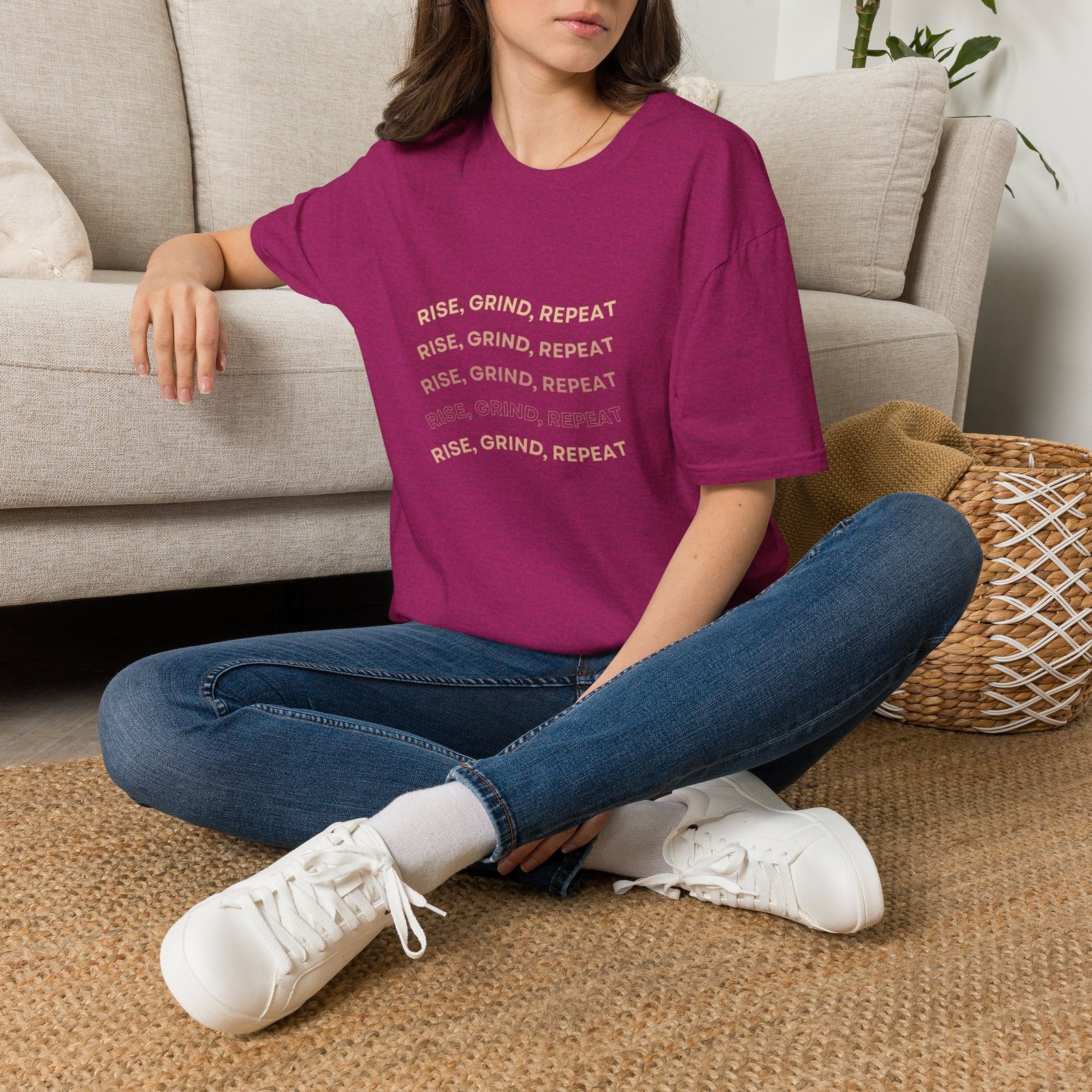 BODâ„¢ Rise, Grind, Repeat Unisex Softstyle T-Shirt. - Image 26