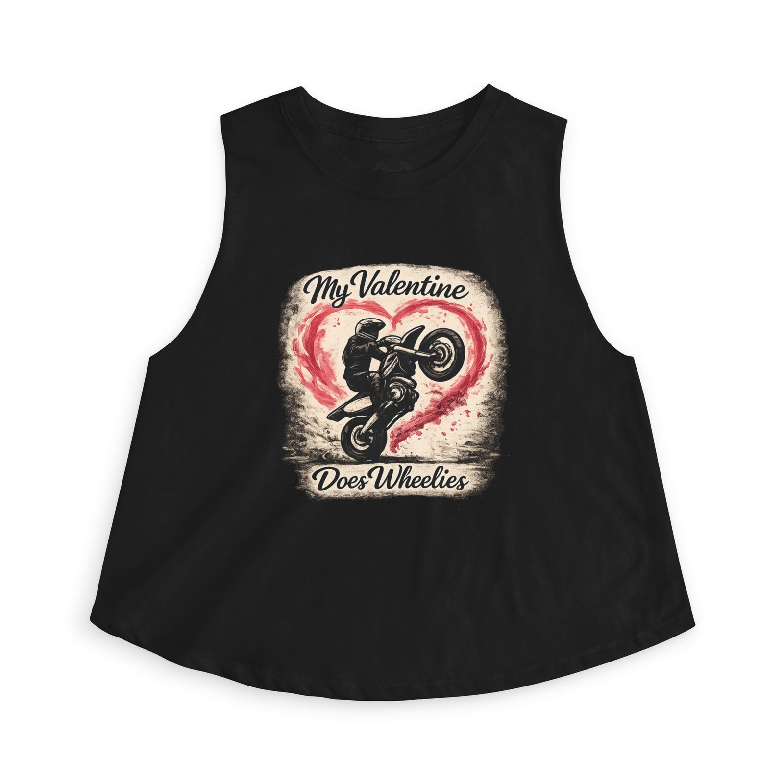 BOD™ Crop Top — "My Valentine Does Wheelies" Motorcycle Tank - Image 9