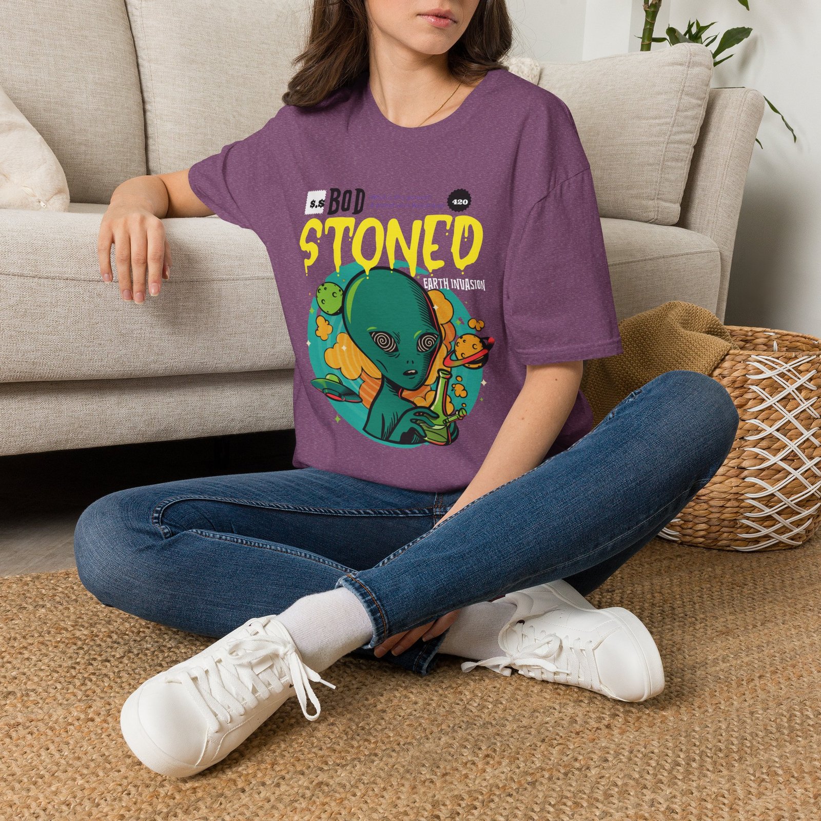 BODâ„¢ Alien Invasion Unisex Softstyle T-Shirt - Image 3