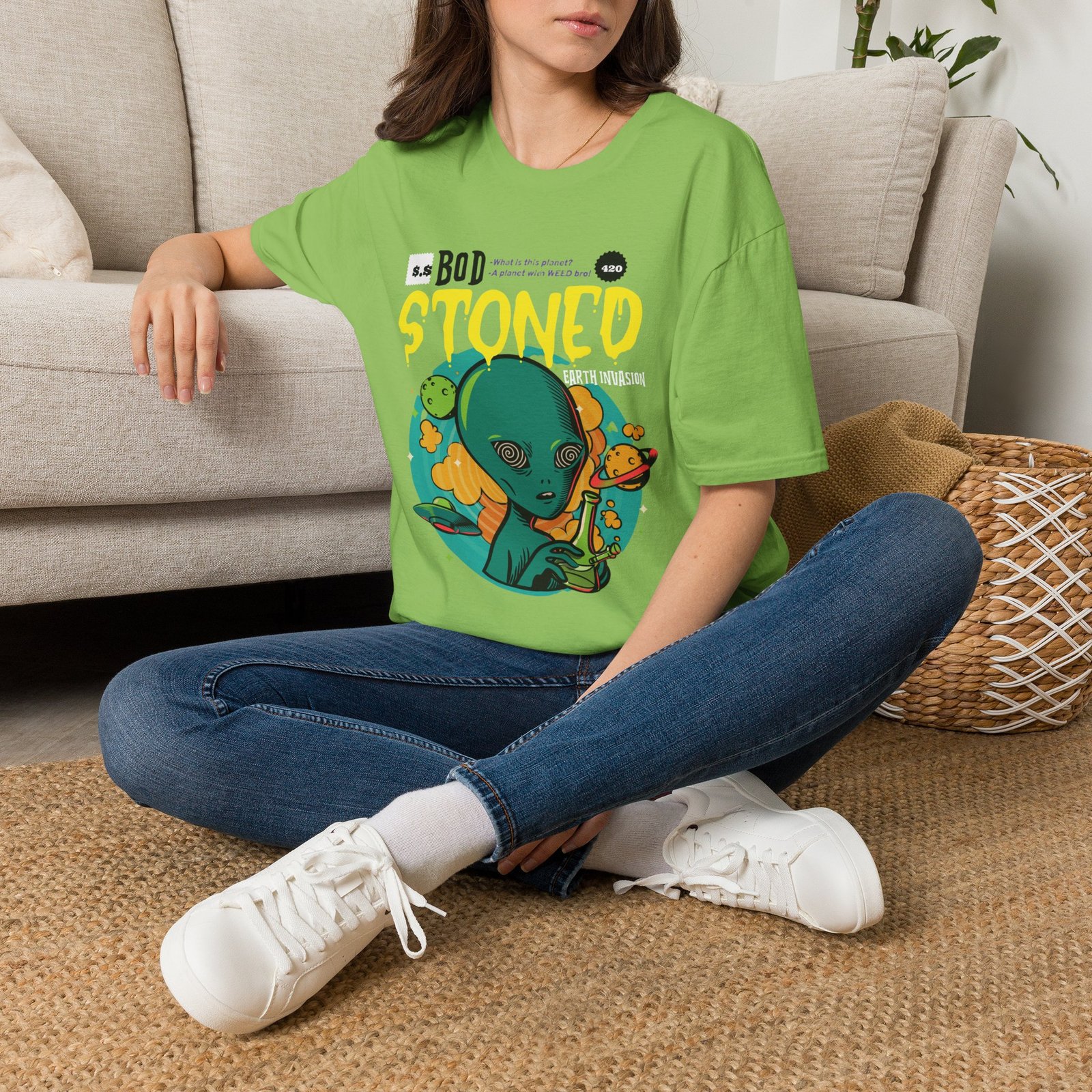BODâ„¢ Alien Invasion Unisex Softstyle T-Shirt - Image 34