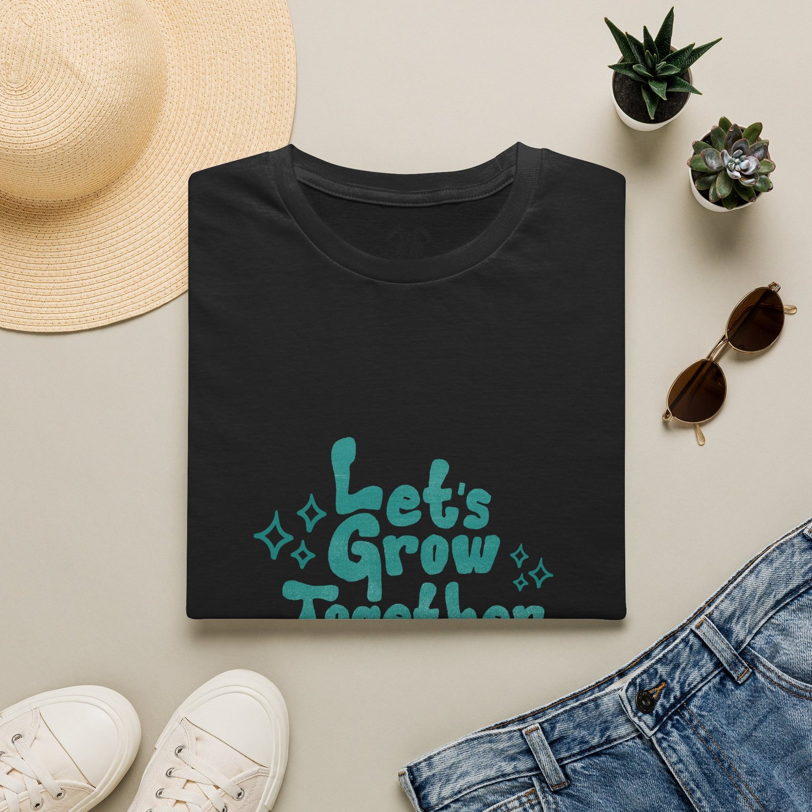 BODâ„¢ Let's Grow Together Unisex Softstyle T-Shirt. - Image 9