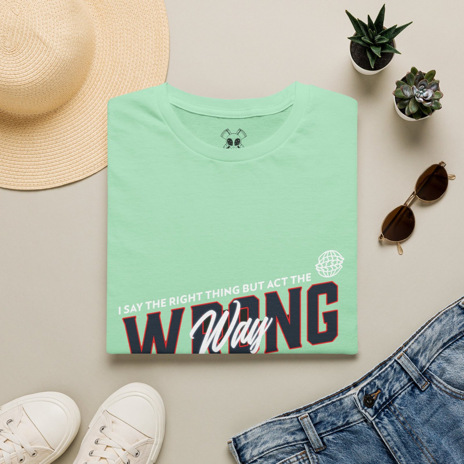 BODâ„¢ Act The Wrong Way Unisex Softstyle T-Shirt - Image 29