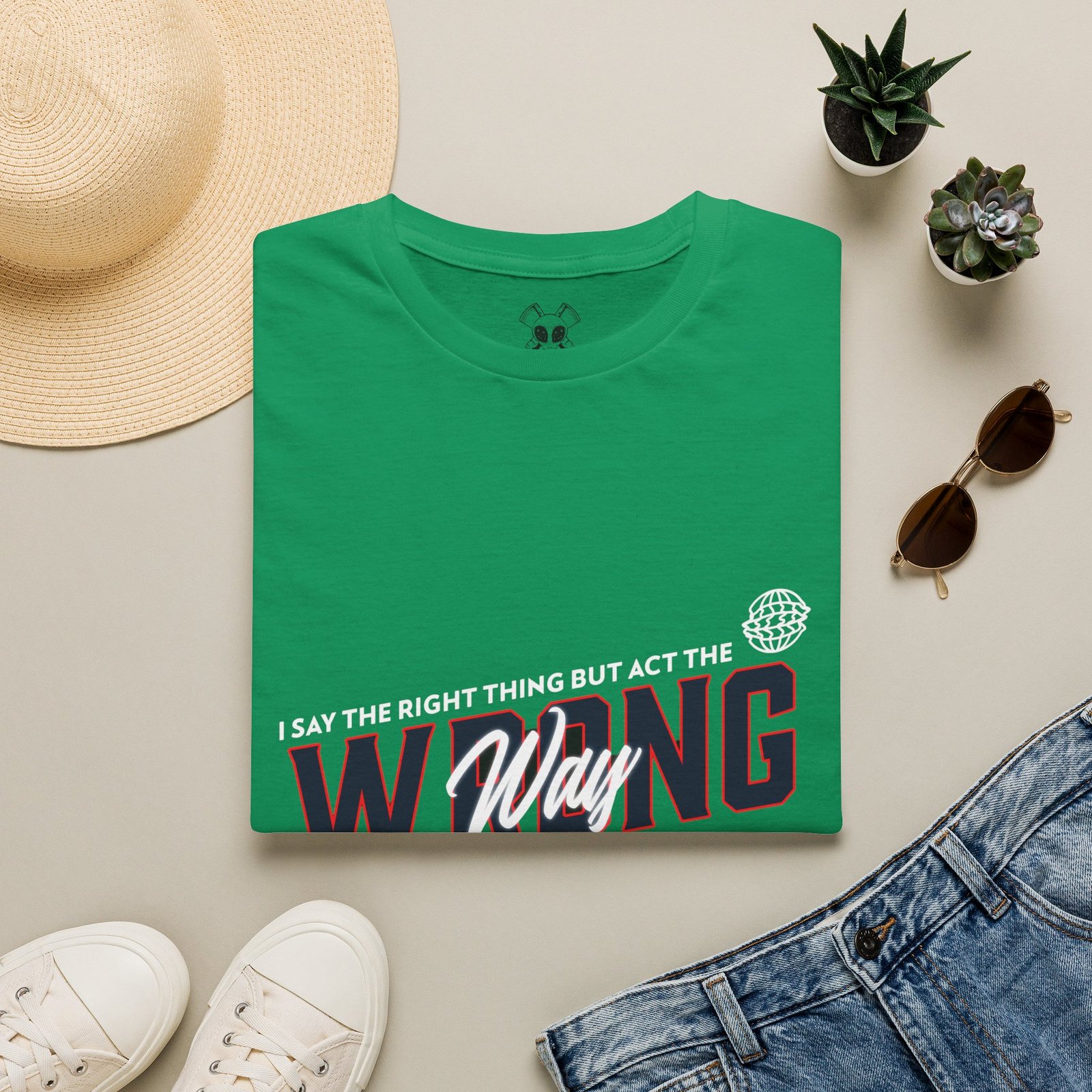 BODâ„¢ Act The Wrong Way Unisex Softstyle T-Shirt - Image 33