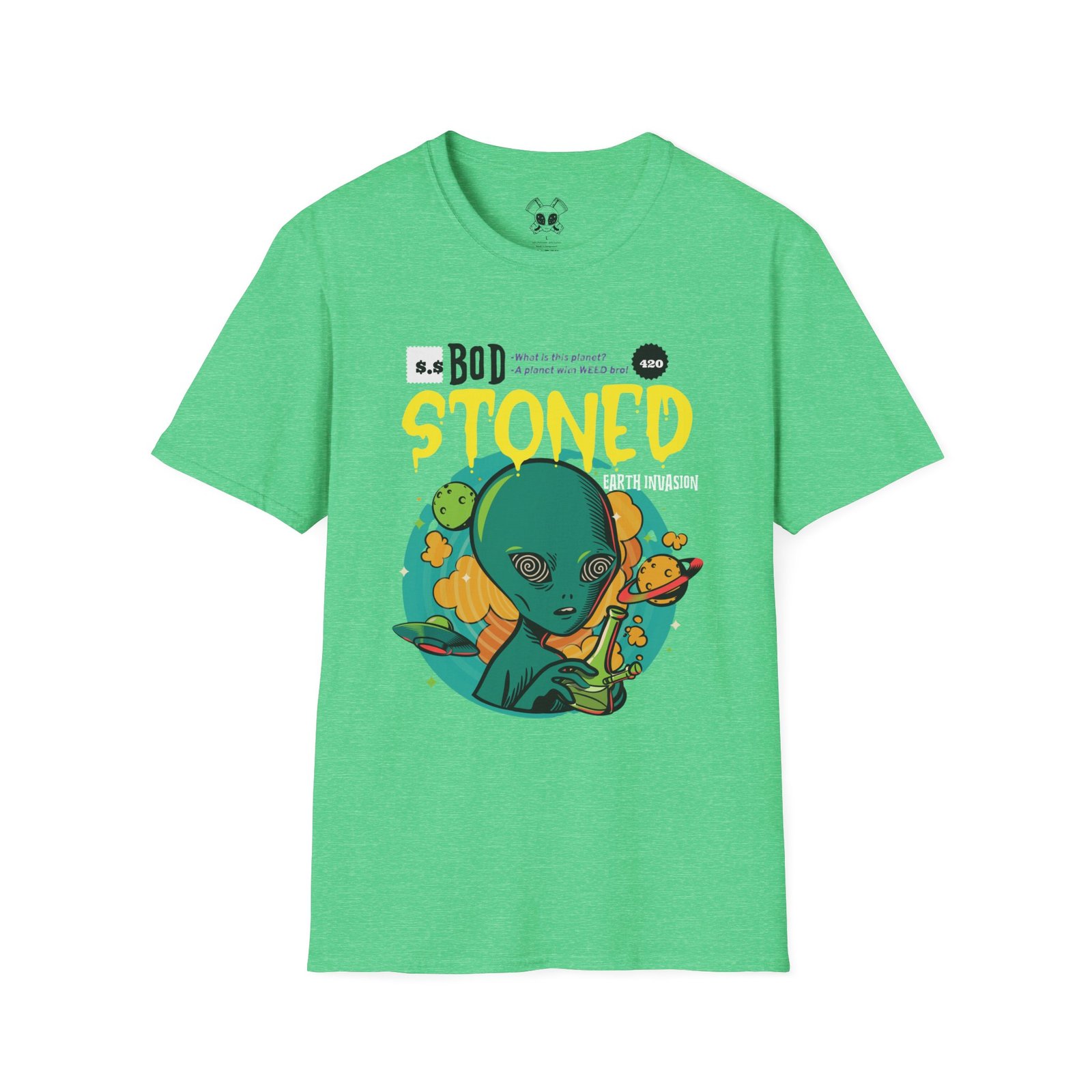 BODâ„¢ Alien Invasion Unisex Softstyle T-Shirt - Image 39