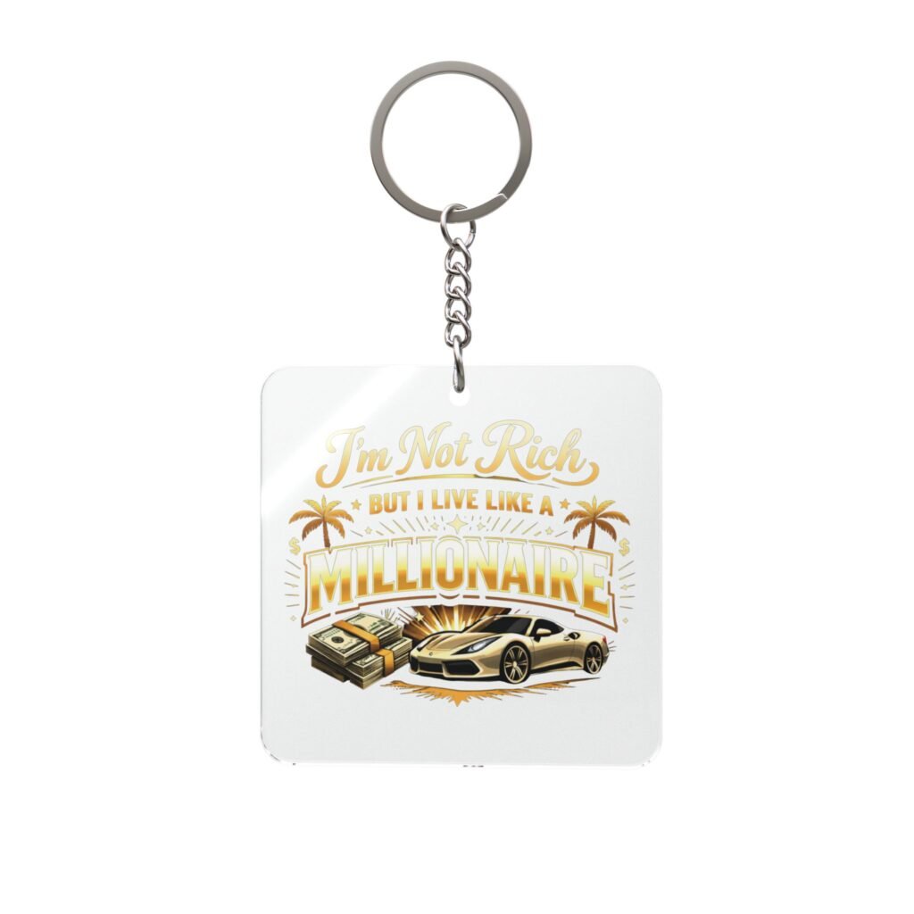 BOD™ I'm Not Rich Square Keychain