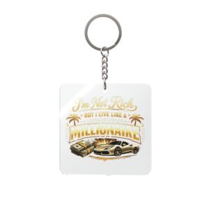 BOD™ I'm Not Rich Square Keychain