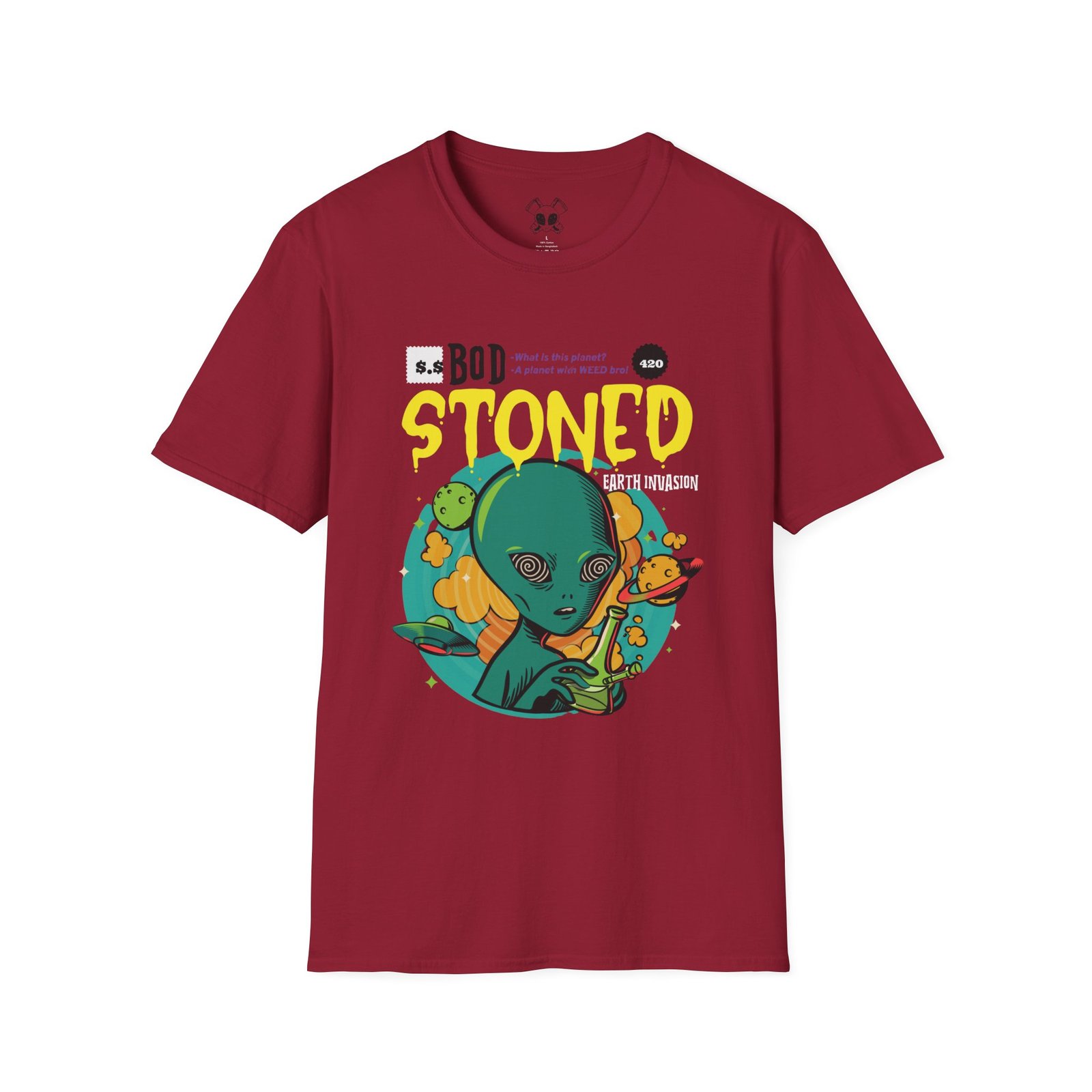 BODâ„¢ Alien Invasion Unisex Softstyle T-Shirt - Image 55