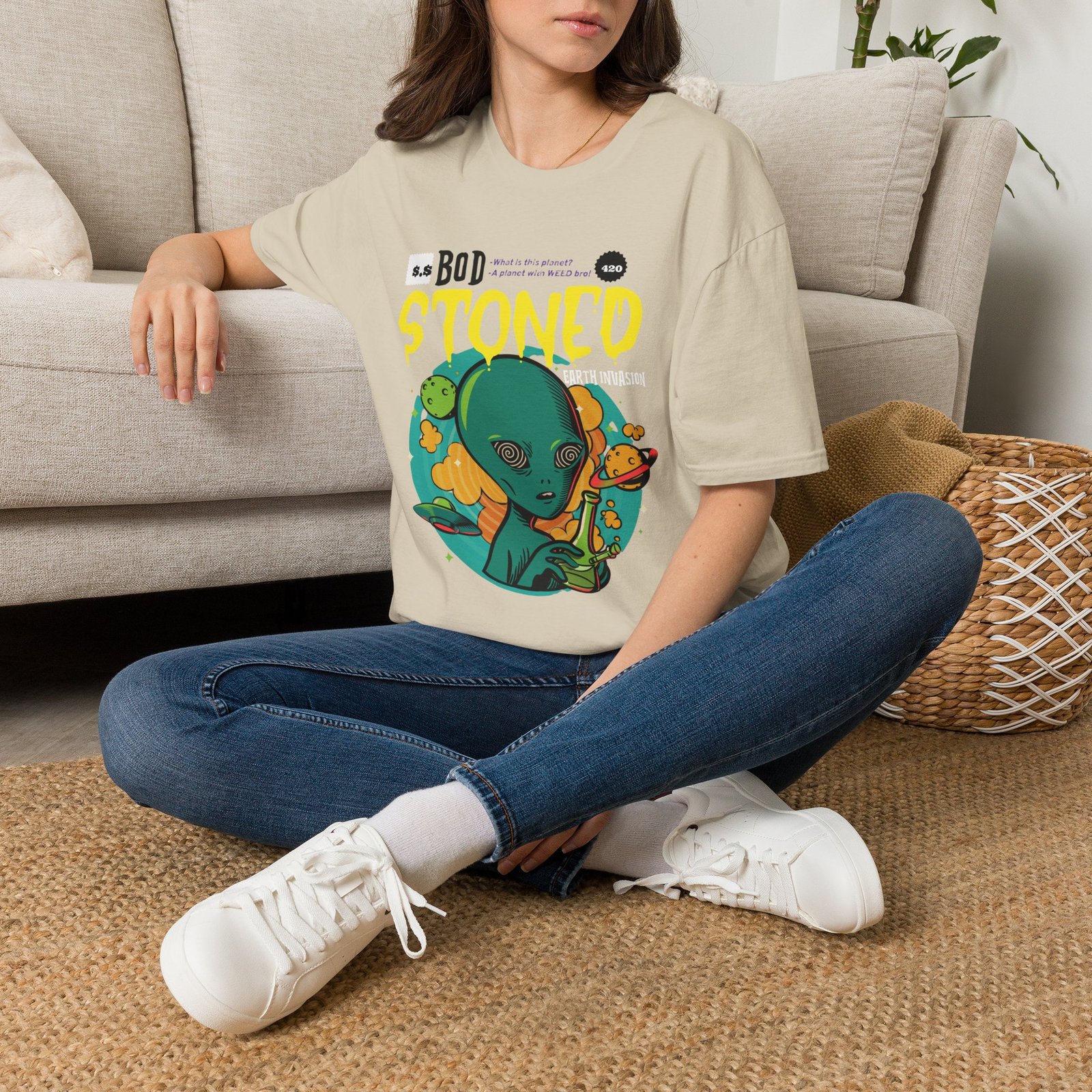 BODâ„¢ Alien Invasion Unisex Softstyle T-Shirt - Image 10