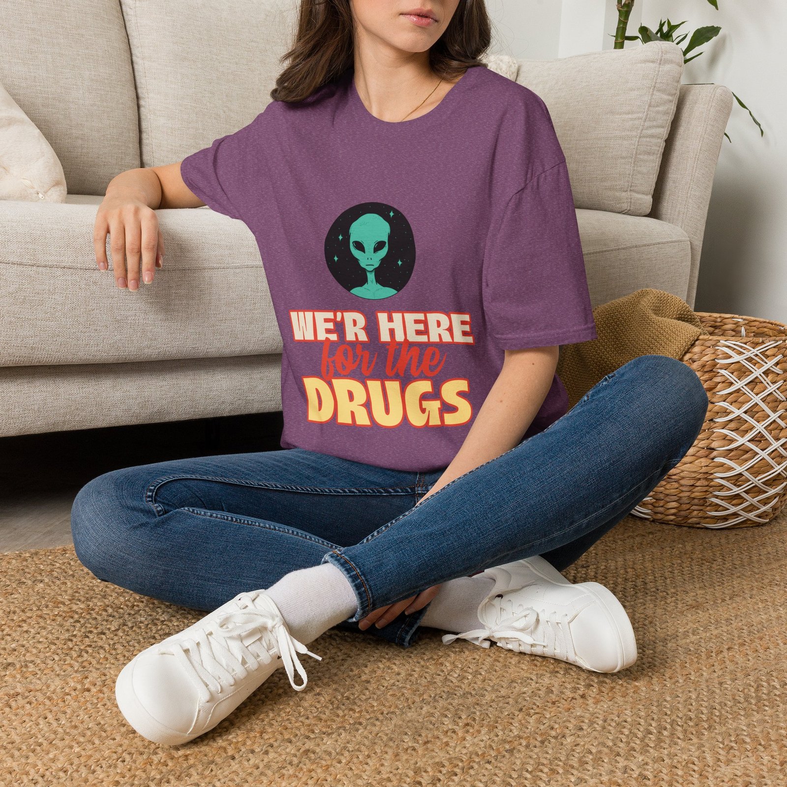 BODâ„¢ We Are Here For The D***S Unisex Softstyle T-Shirt - Image 58