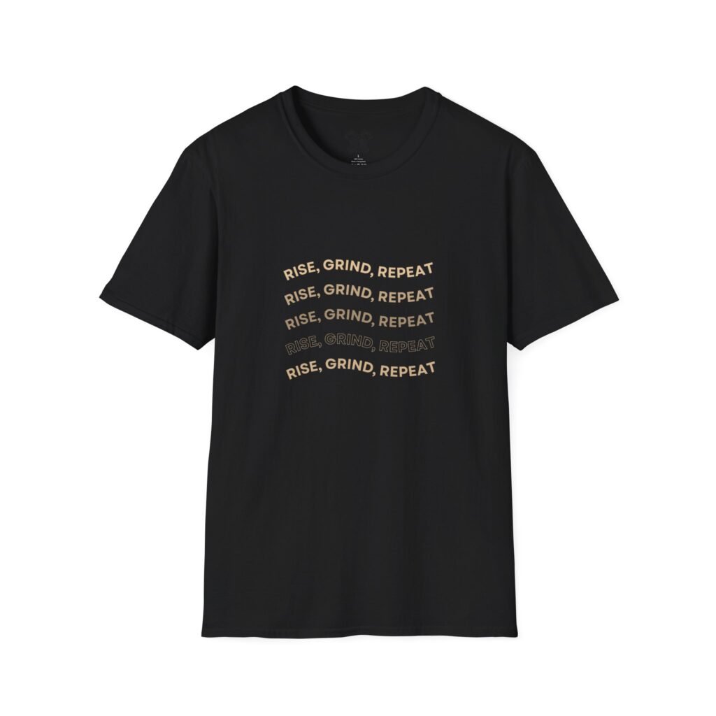 BOD™ Rise, Grind, Repeat Unisex Softstyle T-Shirt.
