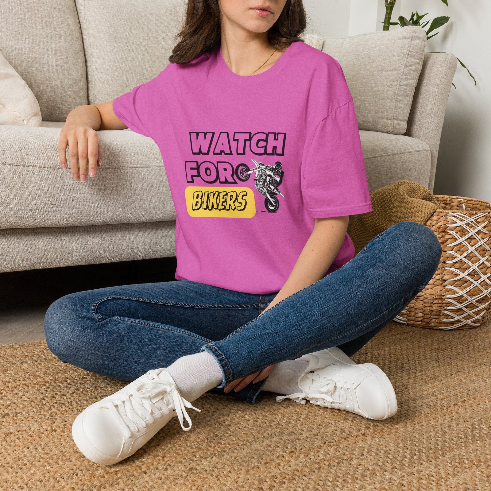 BODâ„¢ Watch For Bikers Unisex Softstyle T-Shirt - Image 26