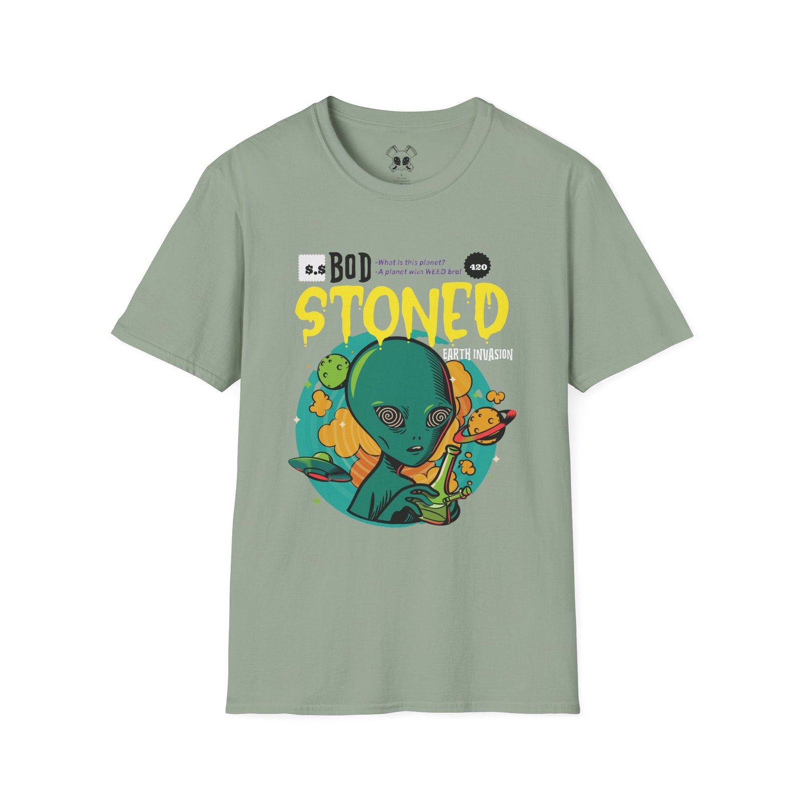 BODâ„¢ Alien Invasion Unisex Softstyle T-Shirt - Image 31
