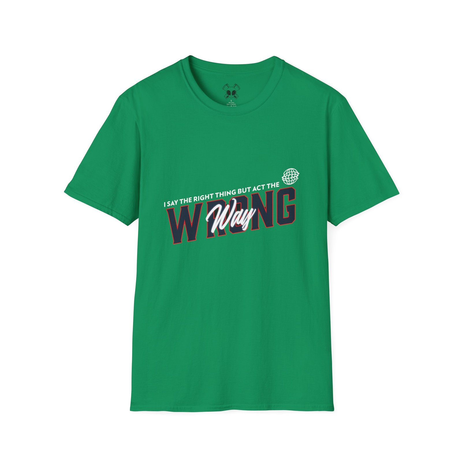 BODâ„¢ Act The Wrong Way Unisex Softstyle T-Shirt - Image 35