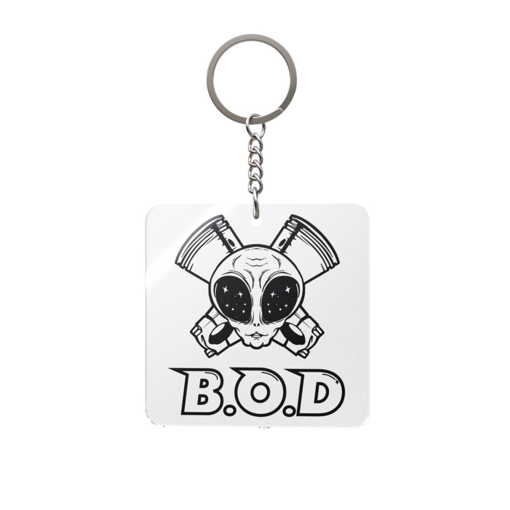 BOD™ Logo Alien Square Keychain