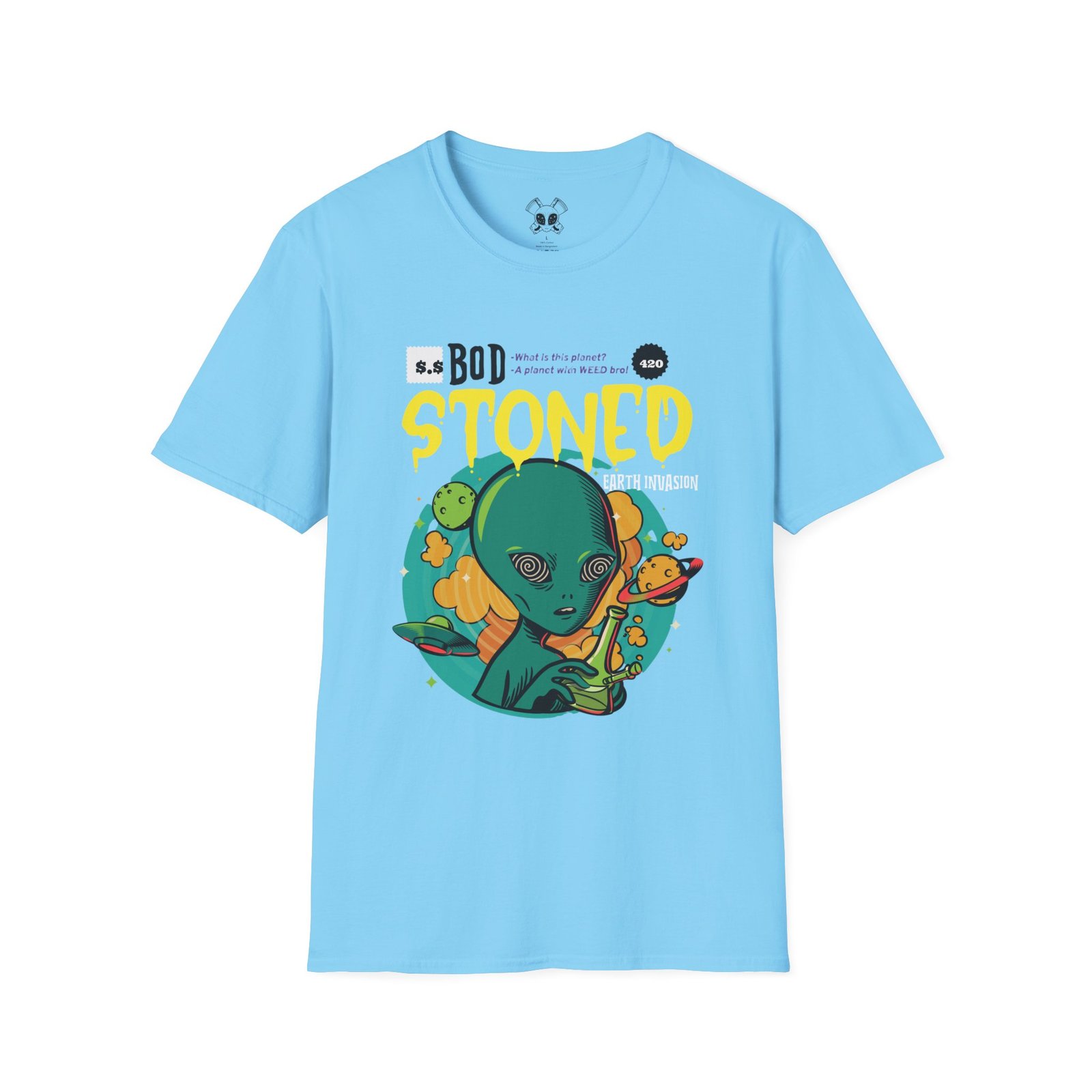 BODâ„¢ Alien Invasion Unisex Softstyle T-Shirt - Image 47