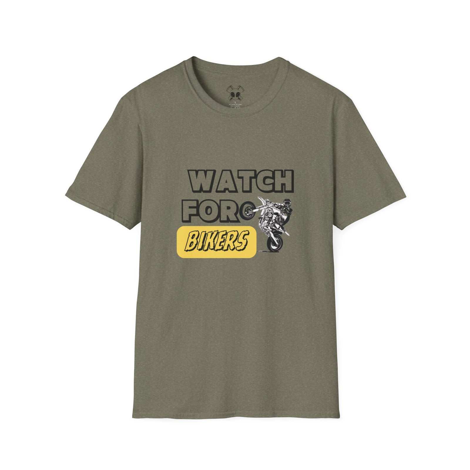 BODâ„¢ Watch For Bikers Unisex Softstyle T-Shirt - Image 11