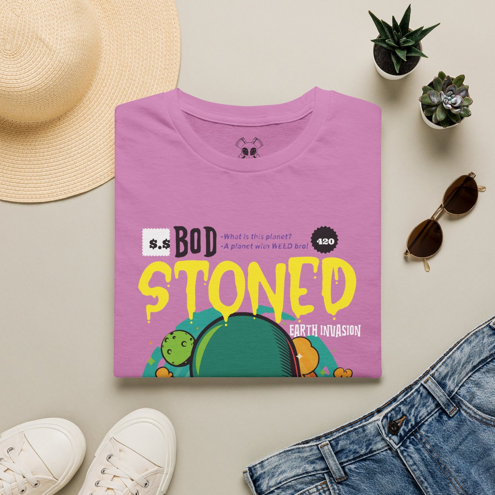 BODâ„¢ Alien Invasion Unisex Softstyle T-Shirt - Image 49
