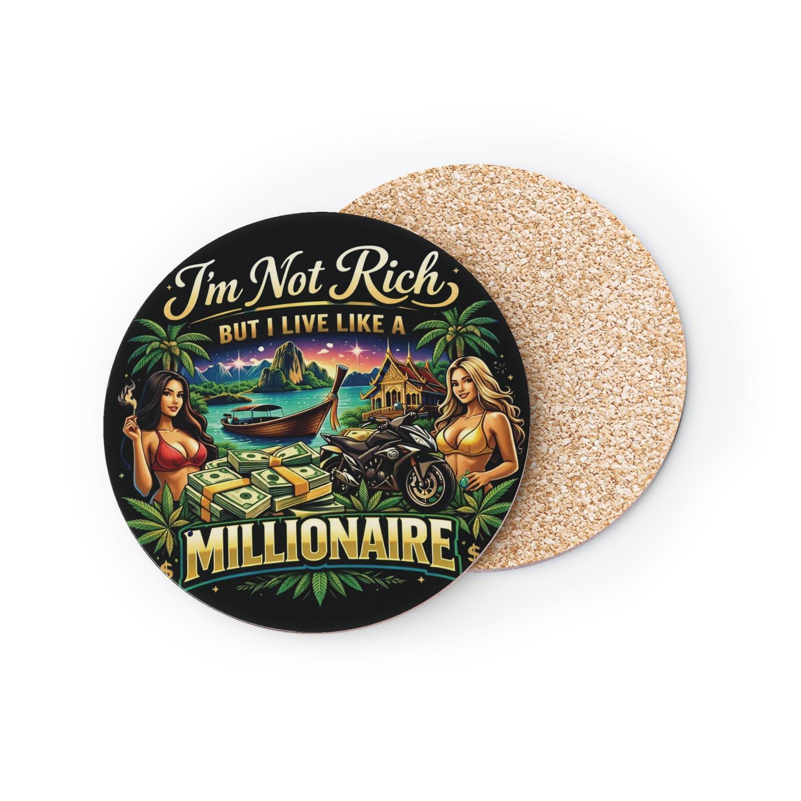 BODâ„¢ I'm Not Rich Coasters