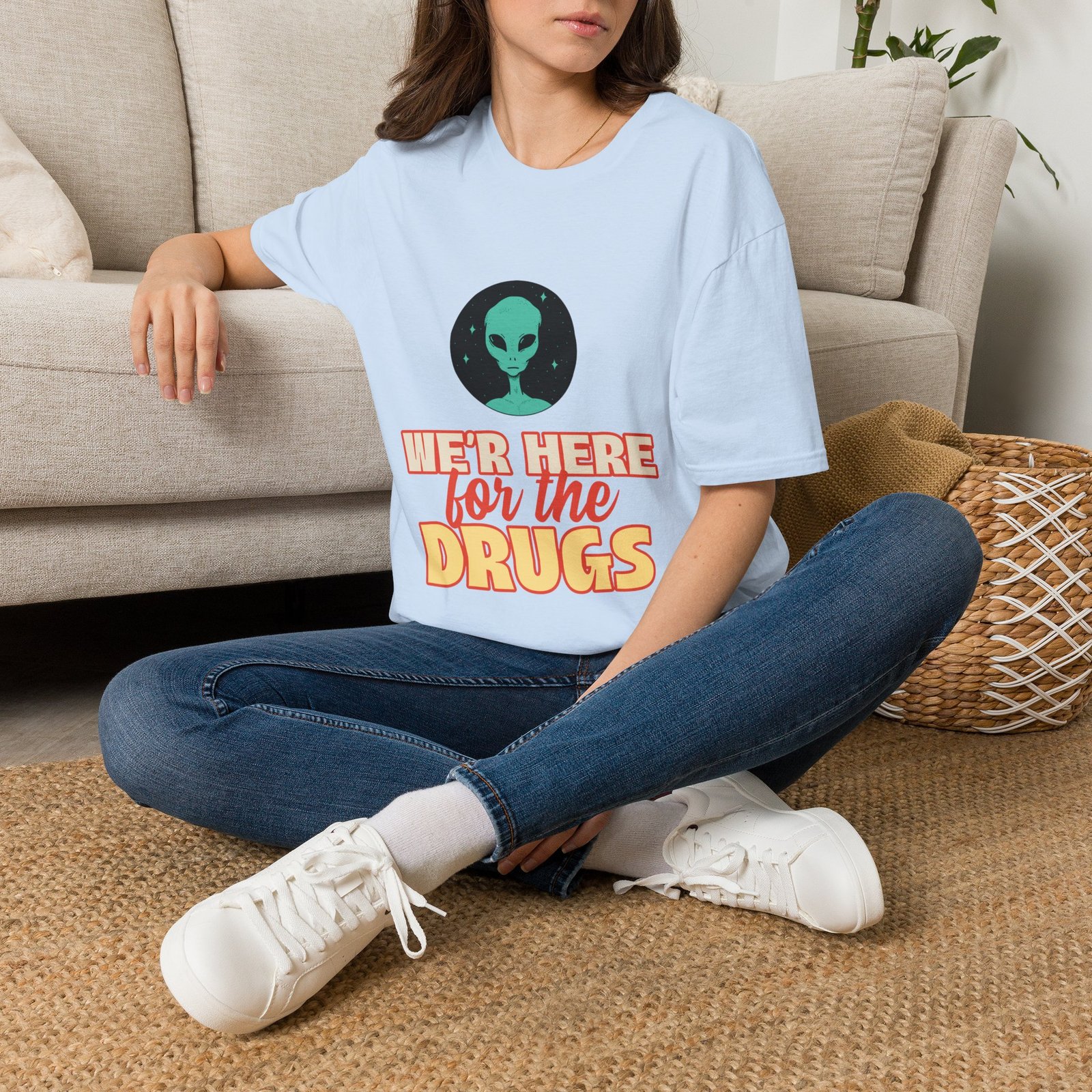 BODâ„¢ We Are Here For The D***S Unisex Softstyle T-Shirt - Image 3