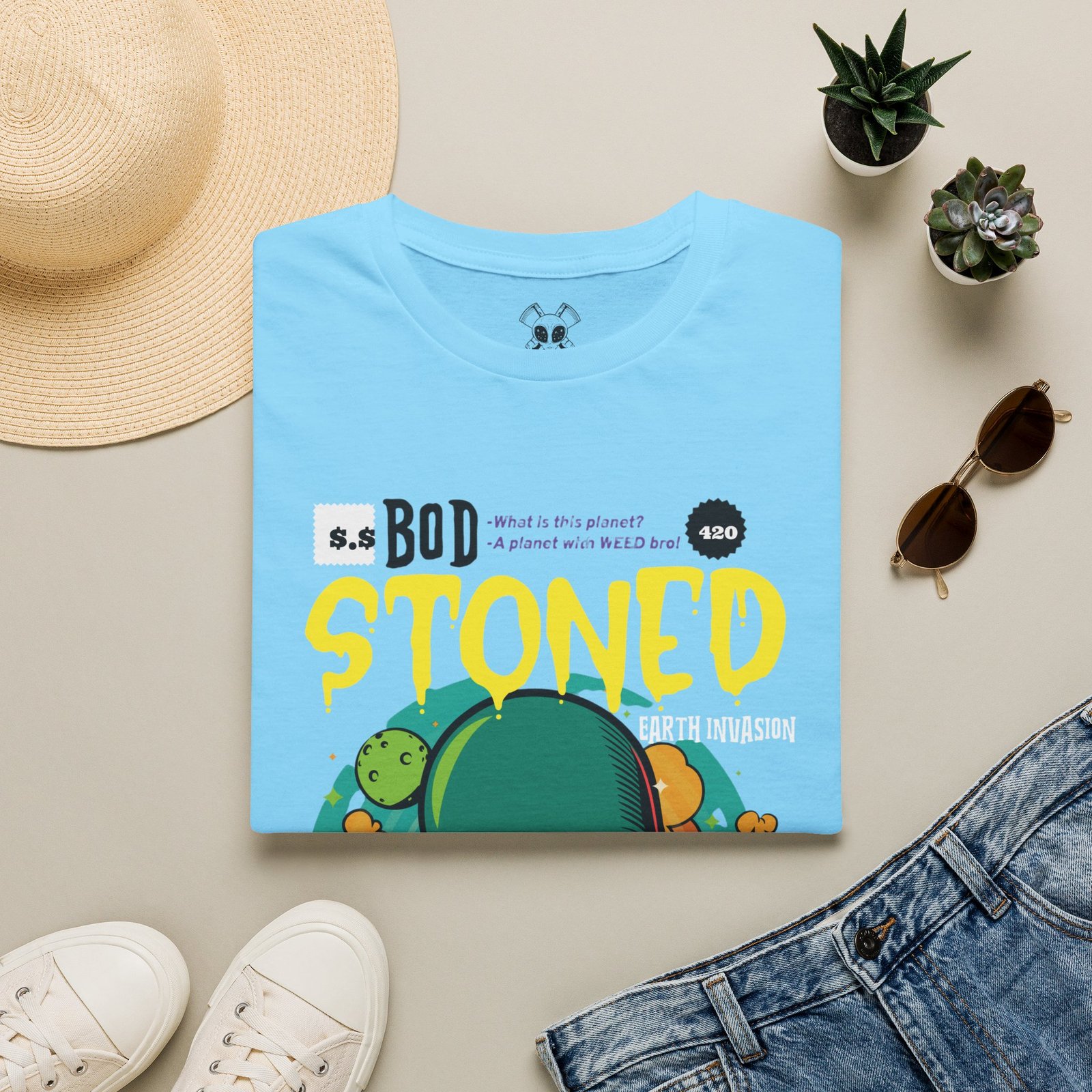 BODâ„¢ Alien Invasion Unisex Softstyle T-Shirt - Image 45