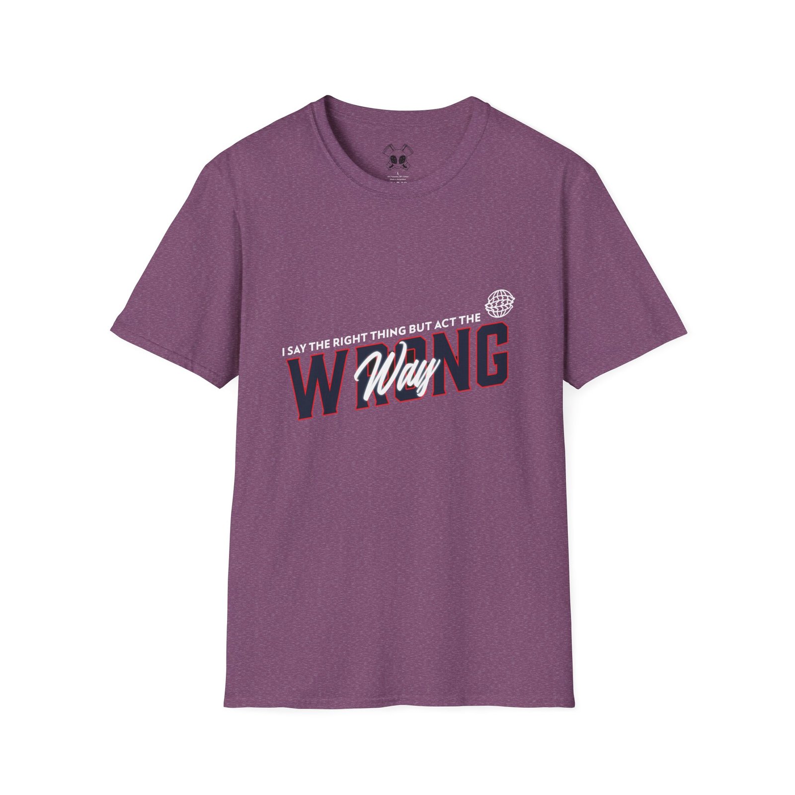 BODâ„¢ Act The Wrong Way Unisex Softstyle T-Shirt - Image 55