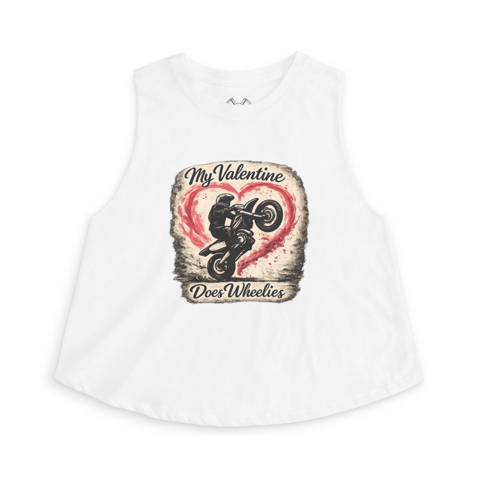 BOD™ Crop Top — "My Valentine Does Wheelies" Motorcycle Tank