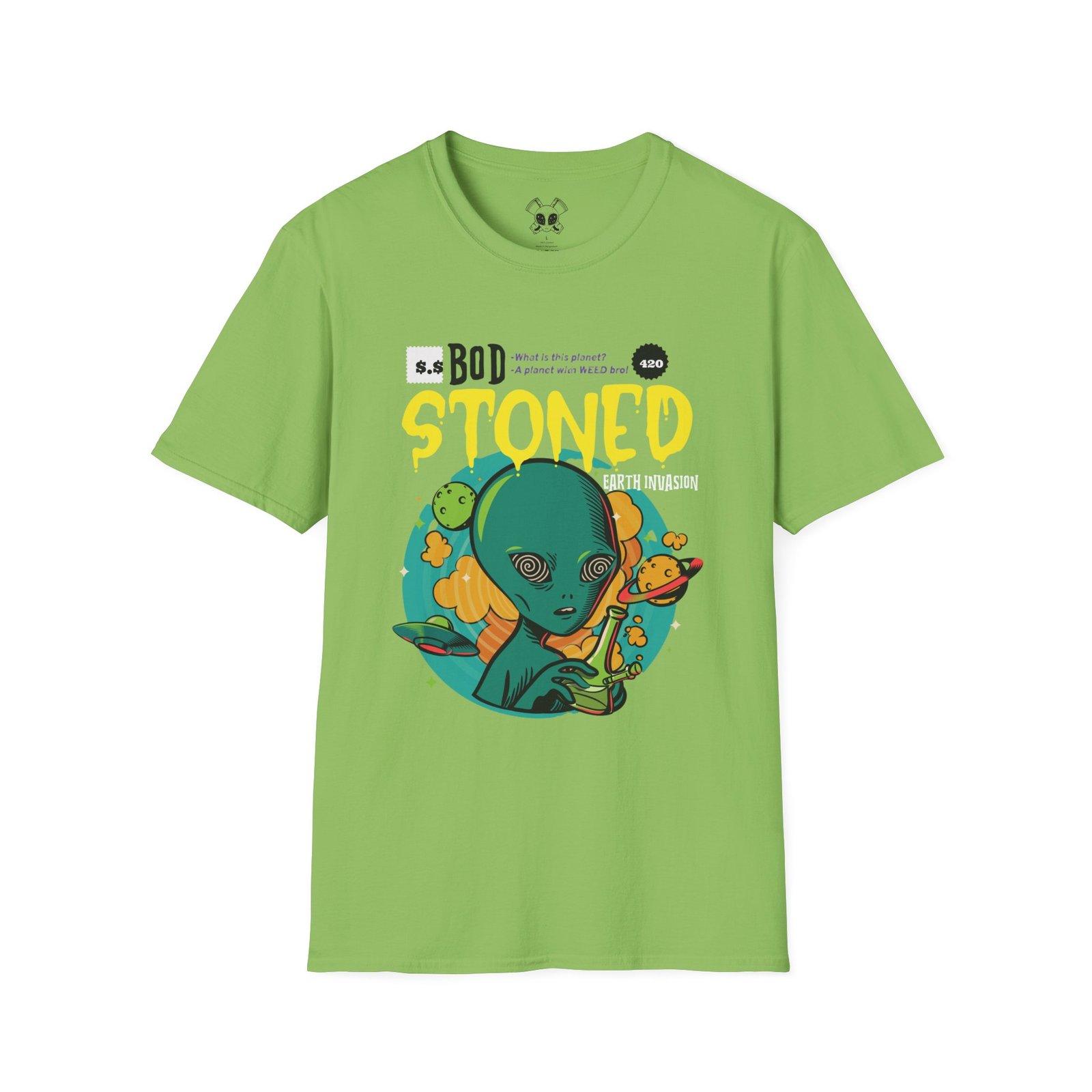 BODâ„¢ Alien Invasion Unisex Softstyle T-Shirt - Image 35