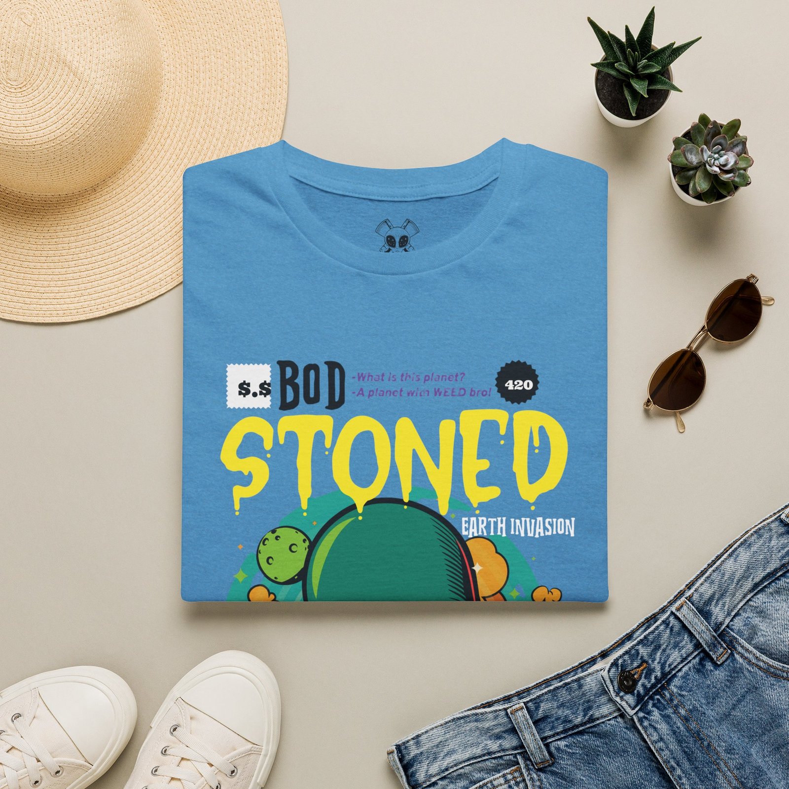 BODâ„¢ Alien Invasion Unisex Softstyle T-Shirt - Image 41