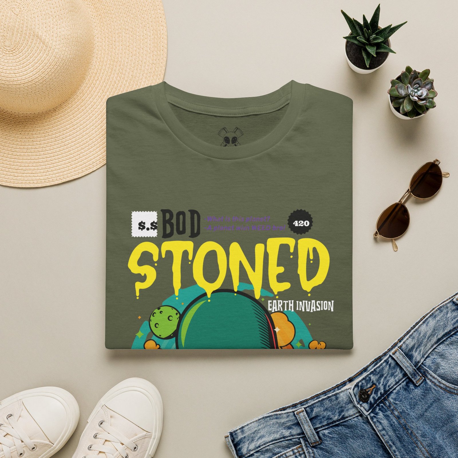 BODâ„¢ Alien Invasion Unisex Softstyle T-Shirt - Image 25