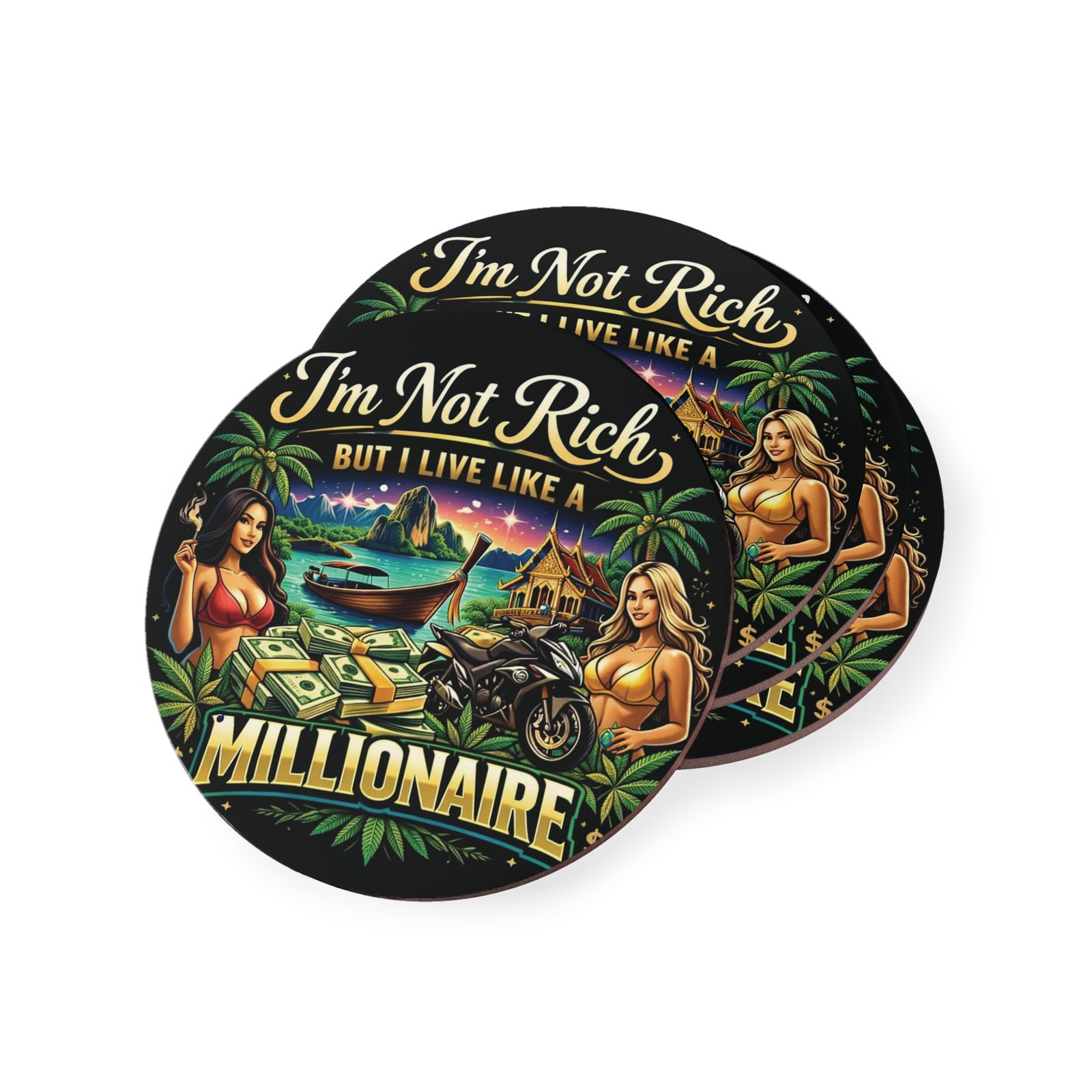 BODâ„¢ I'm Not Rich Coasters - Image 3