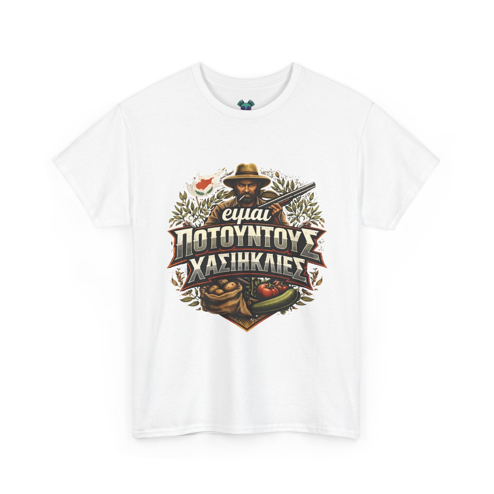 BOD™ Greek Fishing T-Shirt – '????? ????????? ??????????' Vintage Angler Tee - Image 3