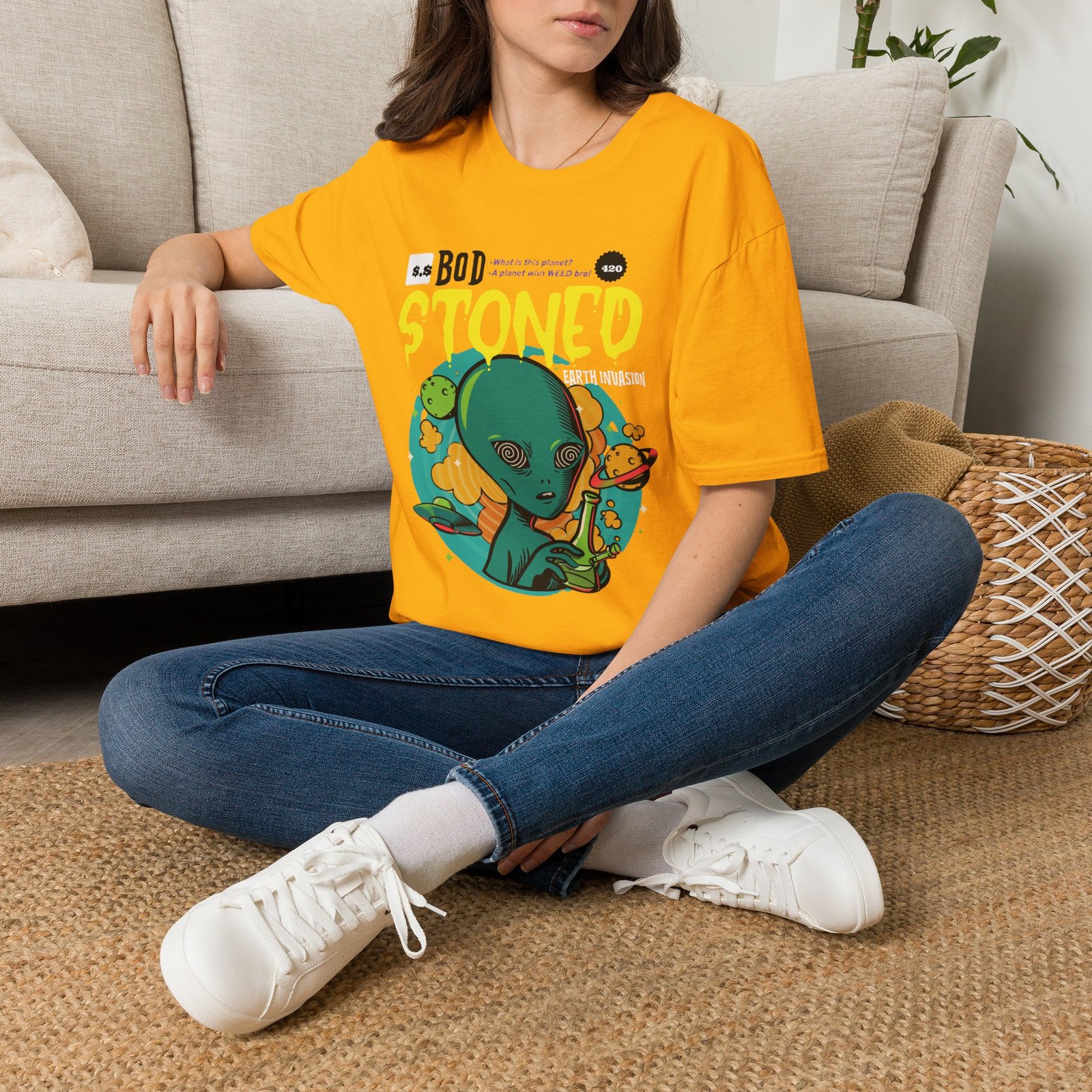 BODâ„¢ Alien Invasion Unisex Softstyle T-Shirt - Image 18
