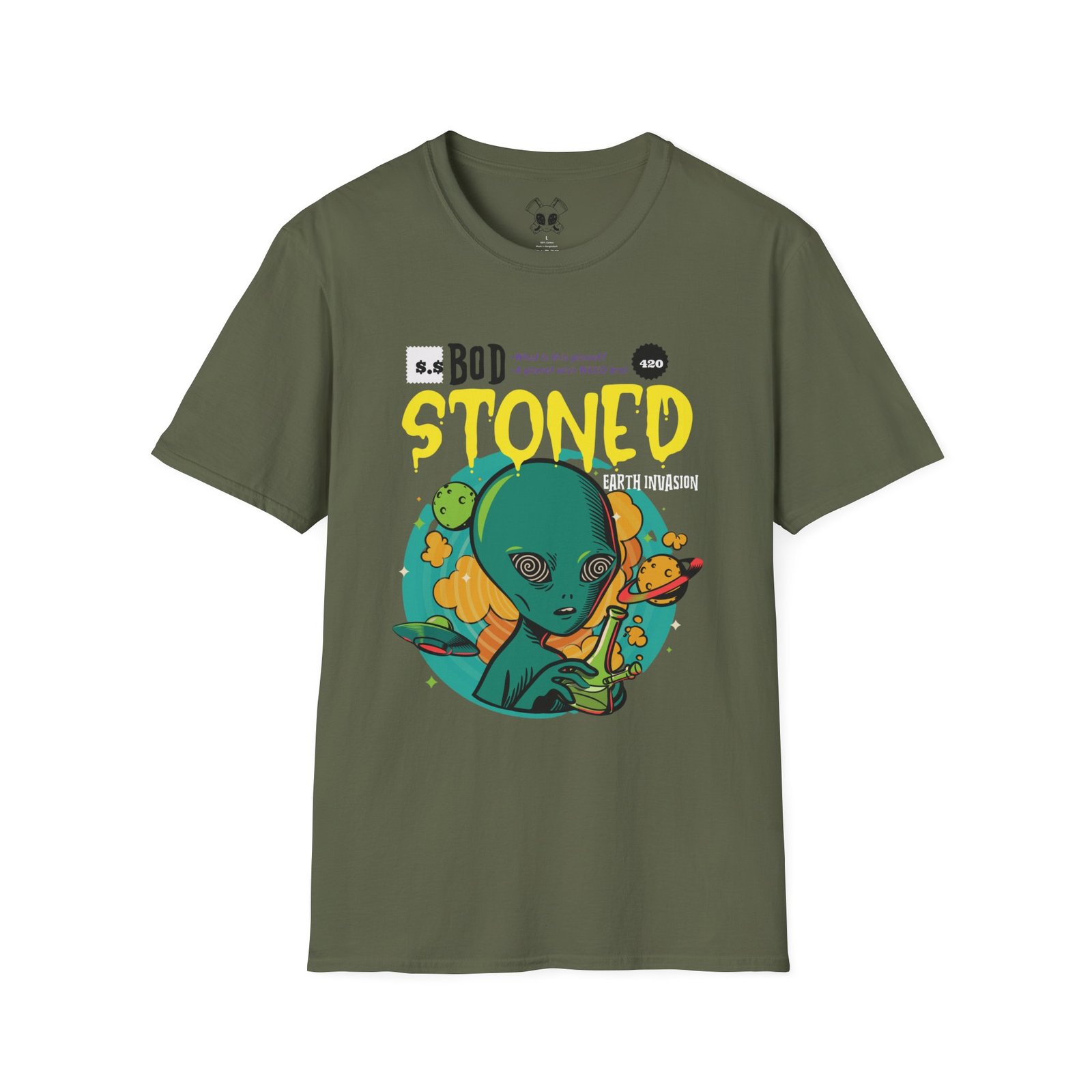 BODâ„¢ Alien Invasion Unisex Softstyle T-Shirt - Image 27