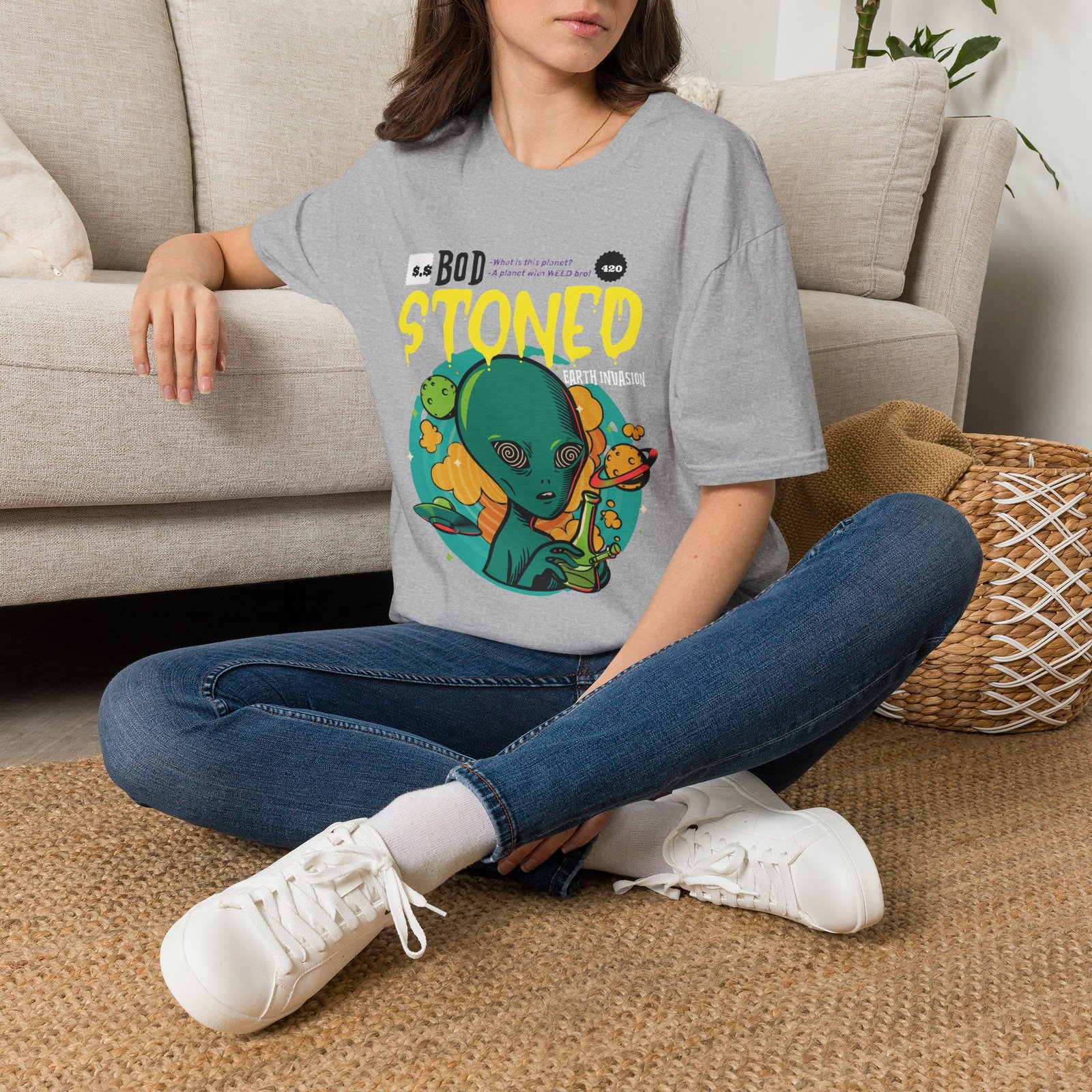 BODâ„¢ Alien Invasion Unisex Softstyle T-Shirt - Image 14