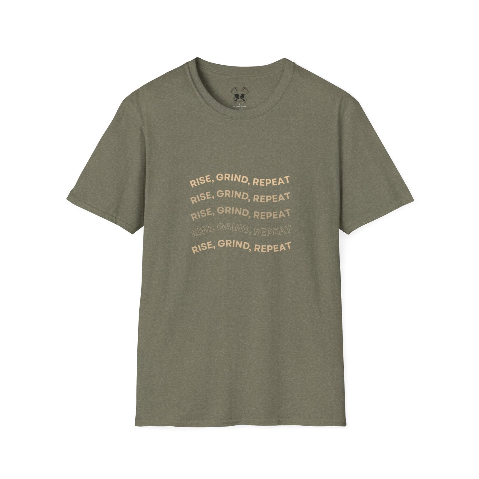 BODâ„¢ Rise, Grind, Repeat Unisex Softstyle T-Shirt. - Image 19