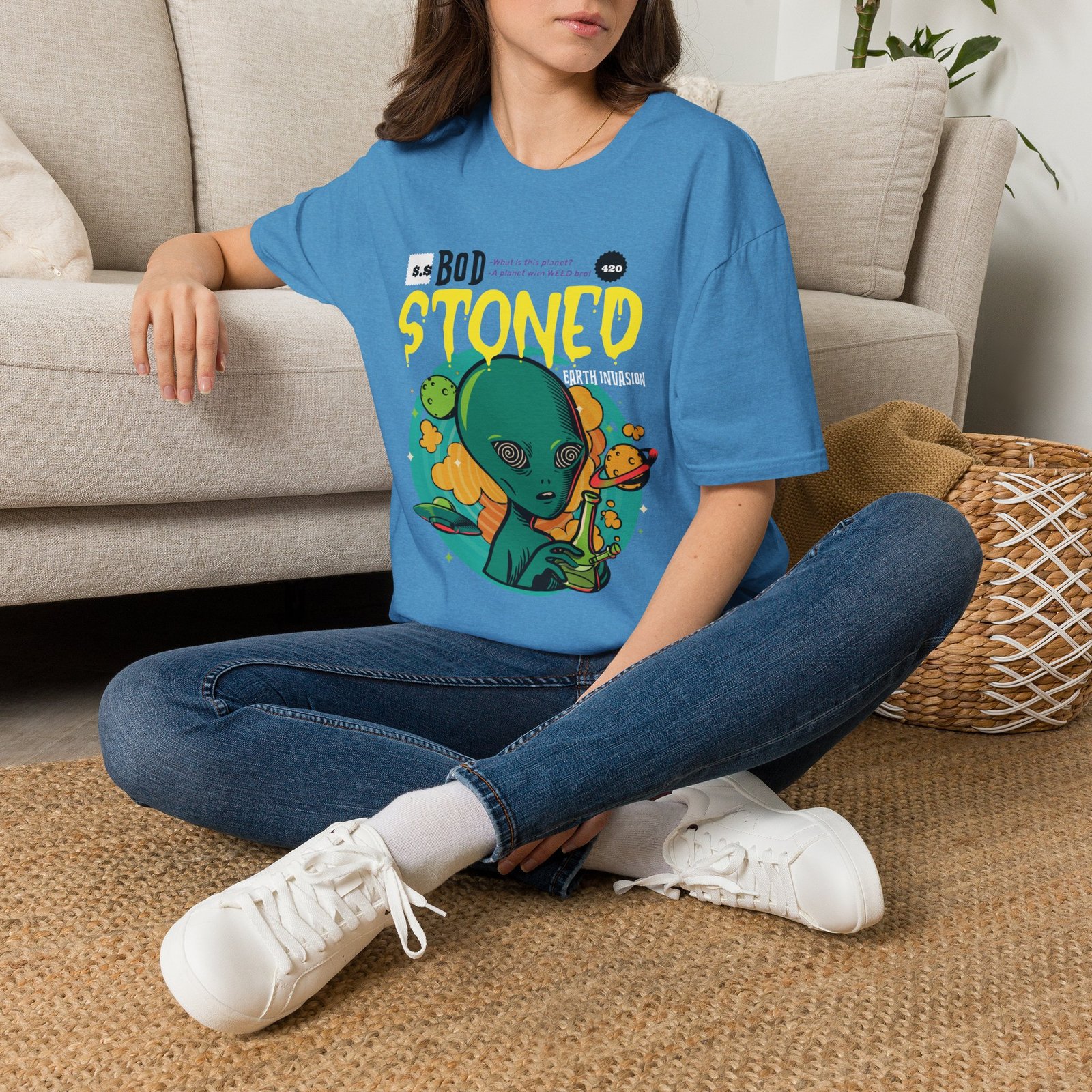 BODâ„¢ Alien Invasion Unisex Softstyle T-Shirt - Image 42
