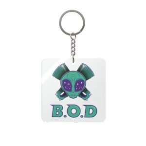 BOD™ Logo Alien Color Square Keychain