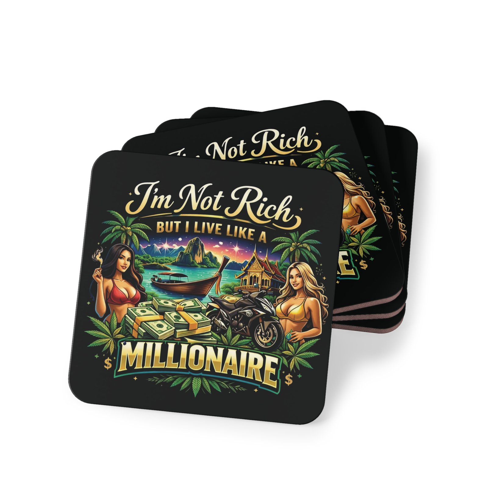 BODâ„¢ I'm Not Rich Coasters - Image 7
