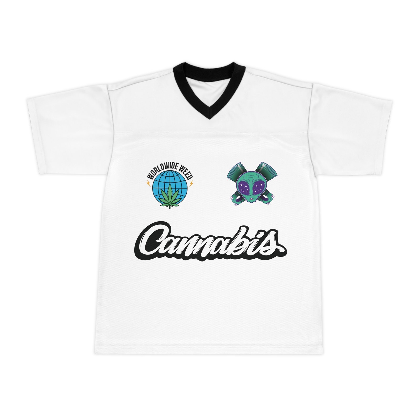 BODâ„¢ Chill Vibes Unisex Football Jersey - Cannabis Design