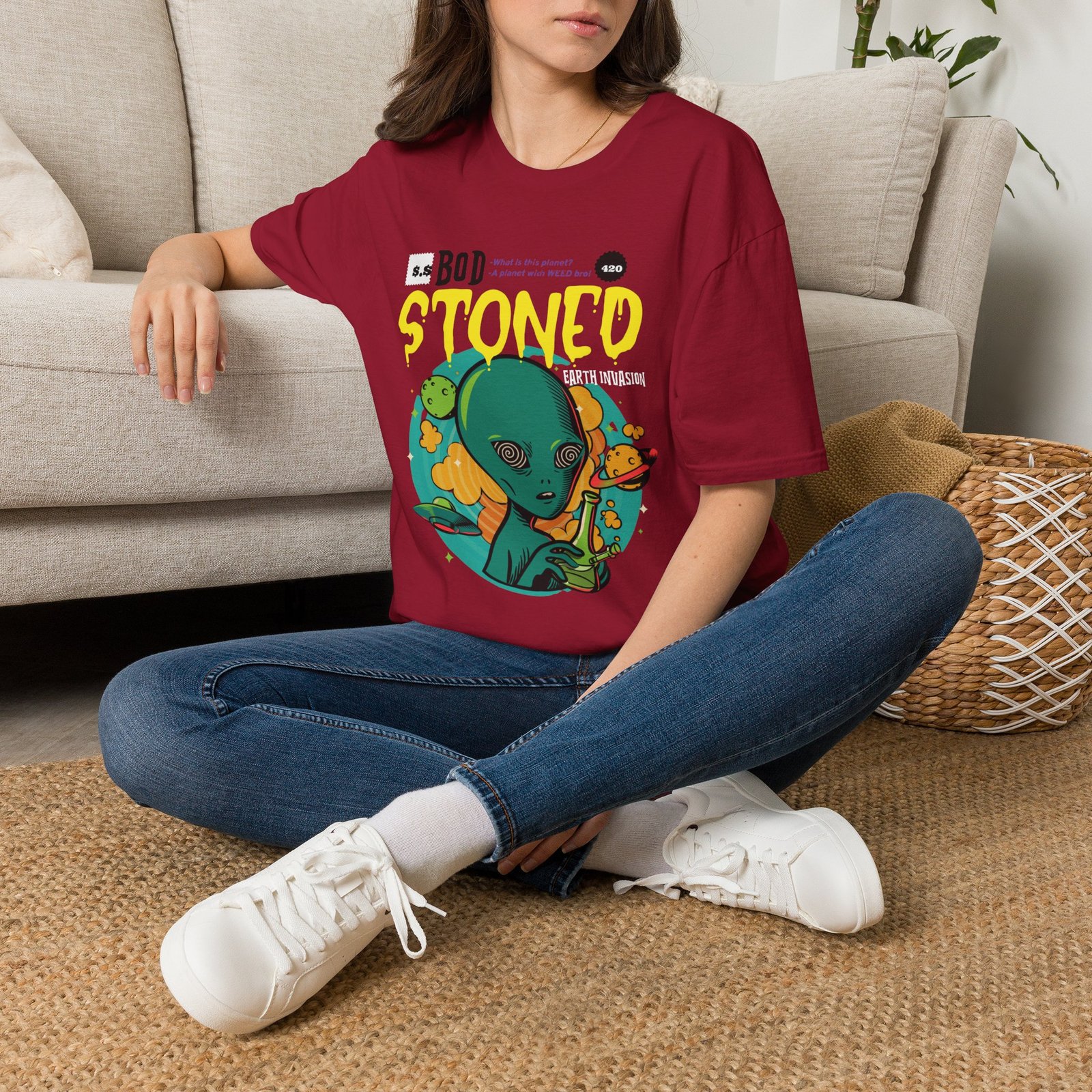 BODâ„¢ Alien Invasion Unisex Softstyle T-Shirt - Image 54