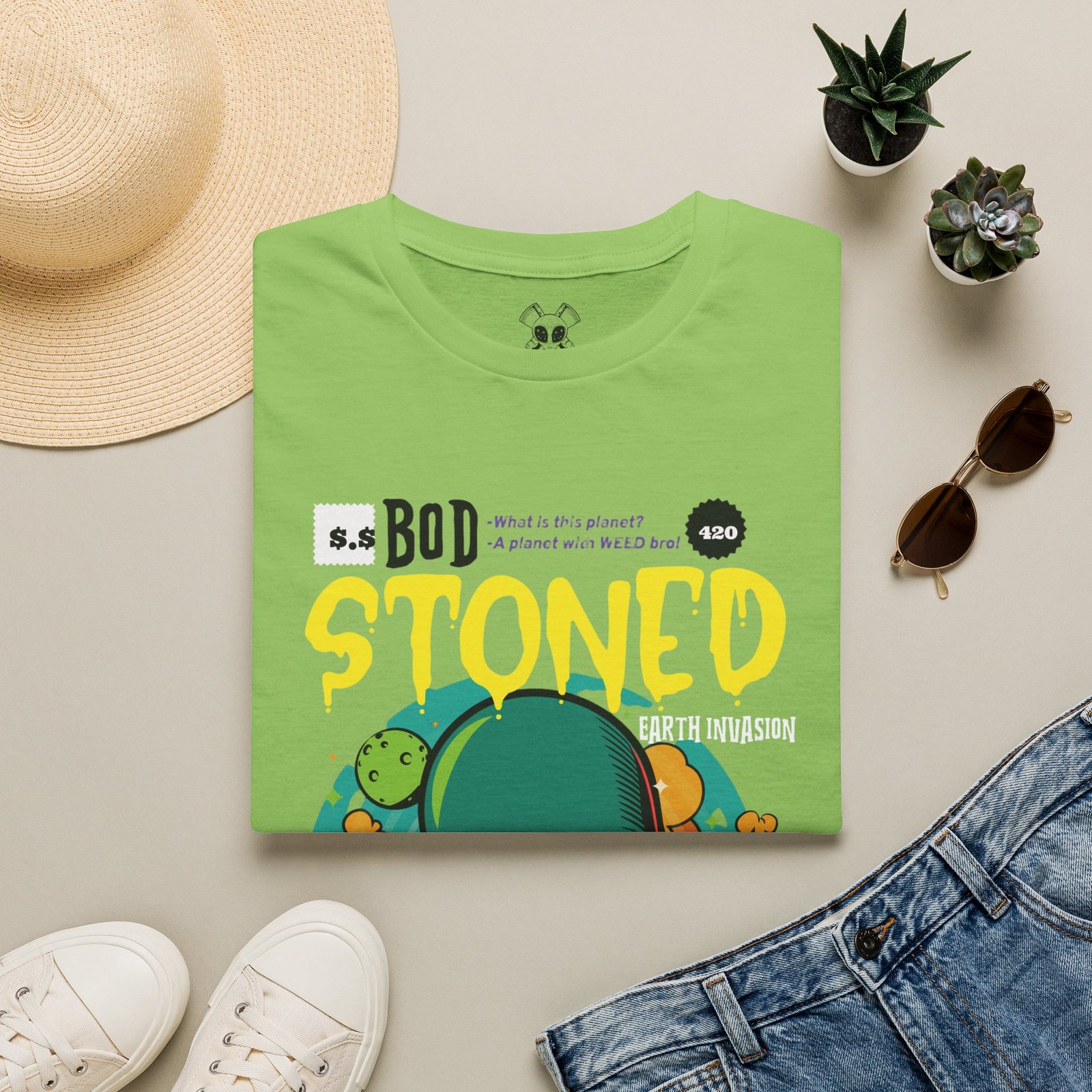 BODâ„¢ Alien Invasion Unisex Softstyle T-Shirt - Image 33